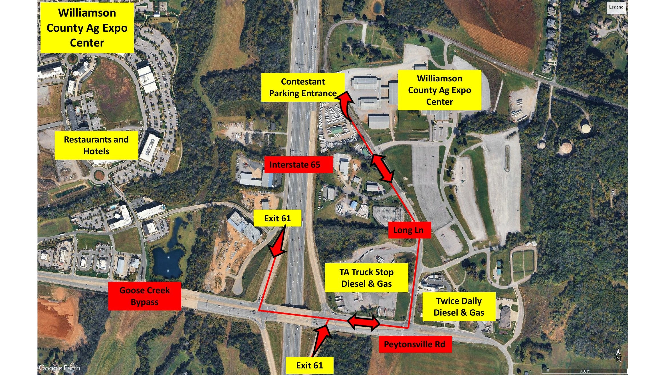 Driving directions to Williamson County Ag Expo Park in Franklin